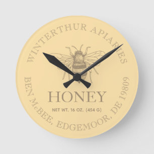 Custom Honey Business Promotional Round Clock
