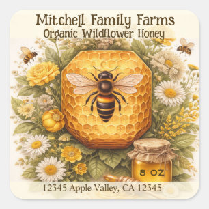 Custom Honey Honeybee Sticker