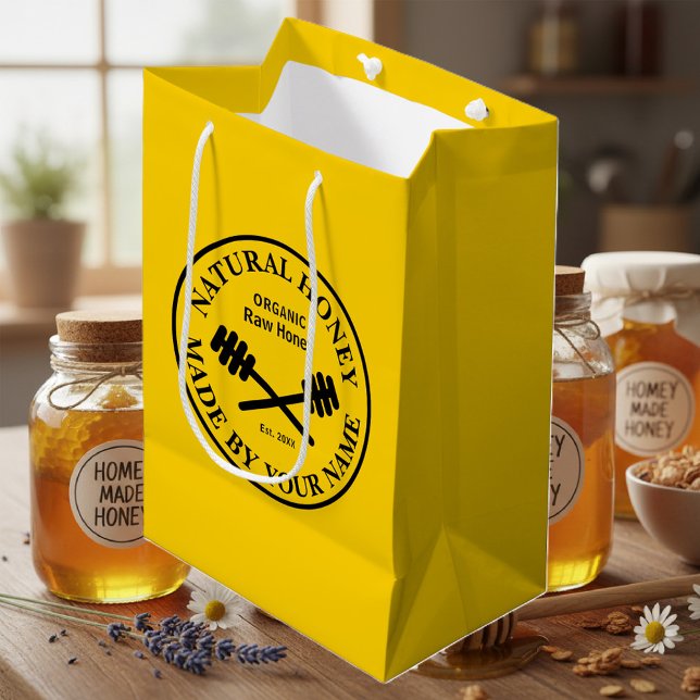 Custom honey jar gift bags for apiary beekeeper  (Creator Uploaded)