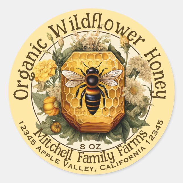 Custom Honey Sticker (Front)