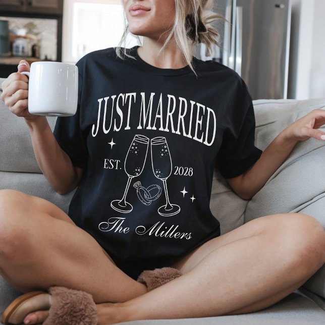 Custom Honeymoon Newlywed Shirts for Bride & Groom (just married shirts, honeymoon shirts, newlywed shirts, bride and groom shirts, custom wedding shirt)