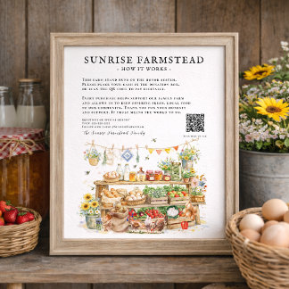 Custom Honor System Farm Stand Sign
