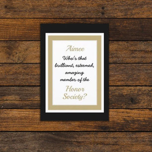 Custom Honour Society Congratulations card