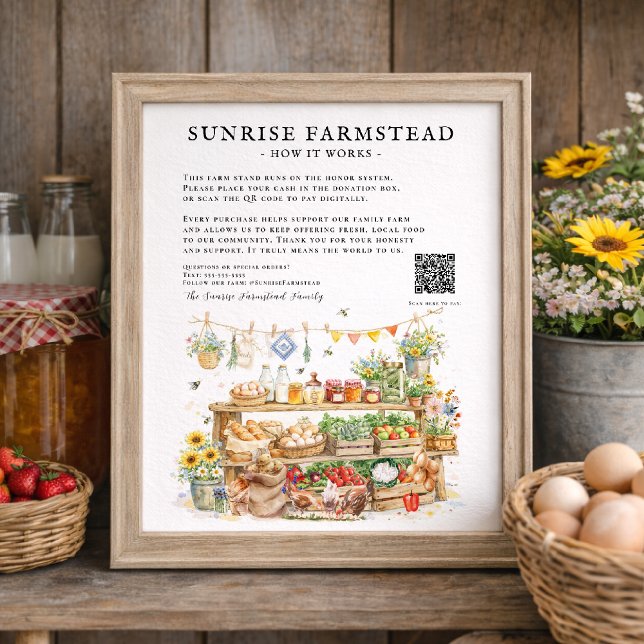 Custom Honour System Farm Stand Sign (Creator Uploaded)