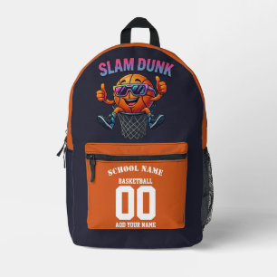 Custom Hoops Backpack - Slam Dunk Basketball Name
