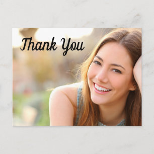 Custom Horizontal Graduation Photo Thank You Postcard