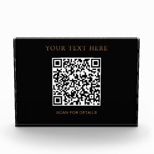 Custom Horizontal Photo Block with QR Code Design
