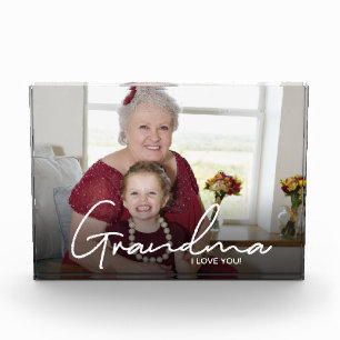 Custom Horizontal Photo Grandma I love You Block