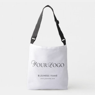 Custom Horizontal Thin Logo Text Business Company Crossbody Bag