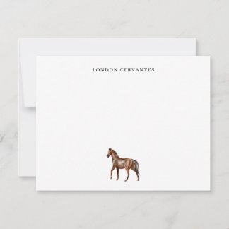 Custom Horse Equestrian Note Card