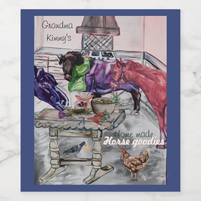 custom horse goodies label invitation (Single Label)
