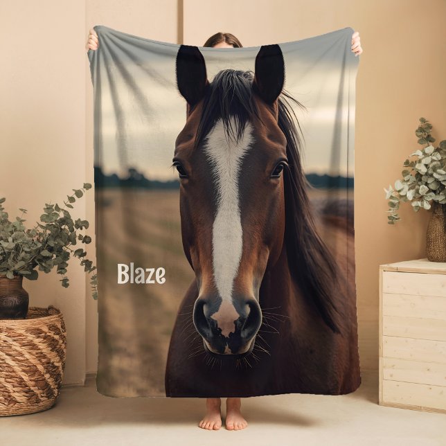 Custom Horse Lover Sherpa Blanket Equestrian Gift (Creator Uploaded)