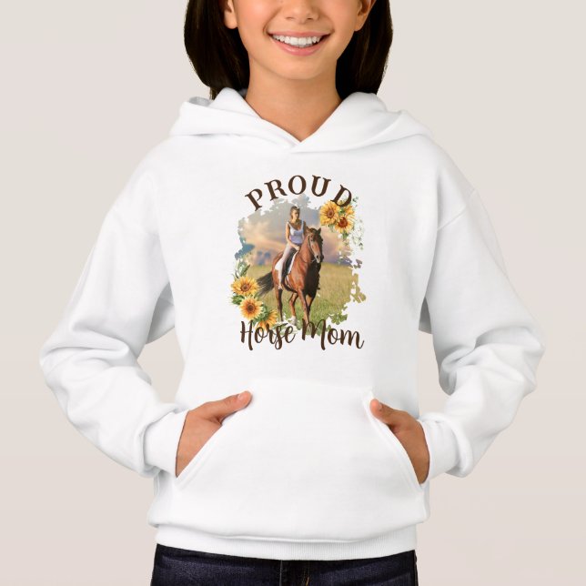 Custom Horse Pet Photo Text Sunflower Accent (Front)