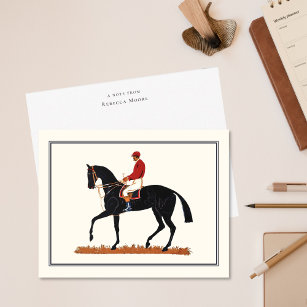 Custom Horse Stationery Vintage Equine Thank You Card
