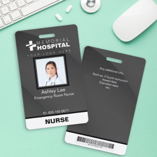 Custom Hospital ID Badge for Nurse or Staff