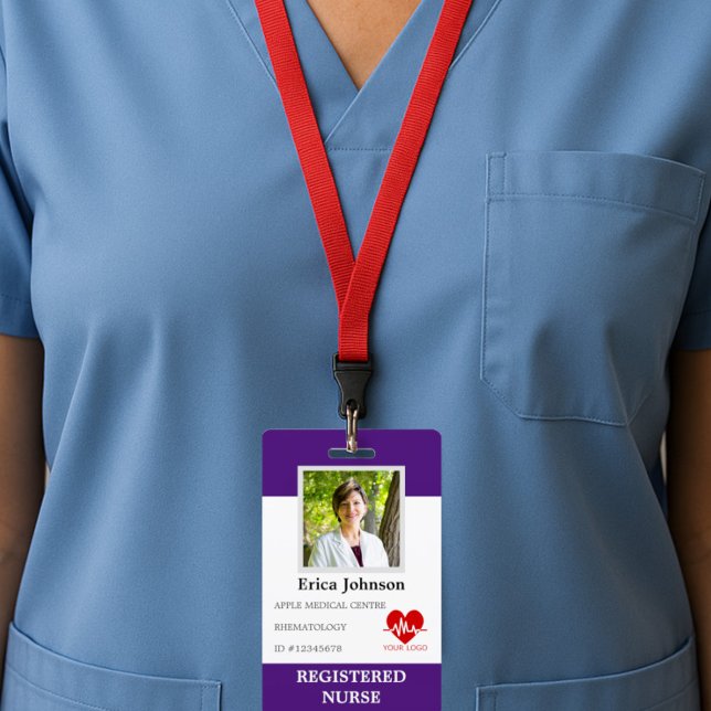 custom Hospital nurse Employee Logo & Photo ID ID Badge (Creator Uploaded)