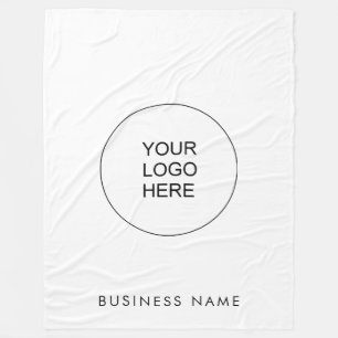 Custom Hostel Motel Hotel Logo Simple Template Fleece Blanket