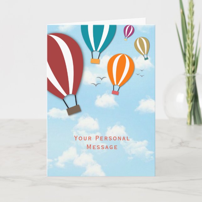 Custom  Hot Air Balloons | Greetings Card (Front)