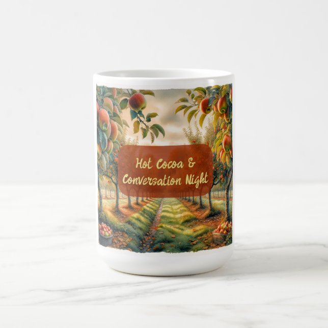 Custom Hot Cocoa & Conversation Night Mug  (Center)