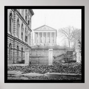 Custom House & Capitol in Richmond, VA 1865 Poster