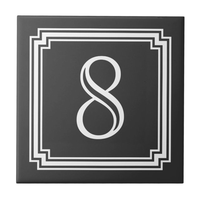 Custom House Number or Monogram Tile (Front)