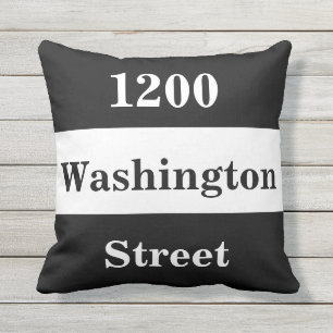 Custom House Number Sign   Street Address Porch Cushion