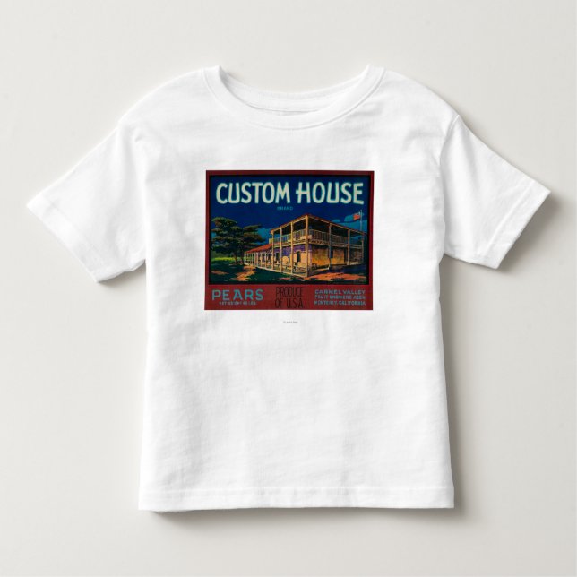 Custom House Pear Crate LabelMonterey, CA Toddler T-Shirt (Front)