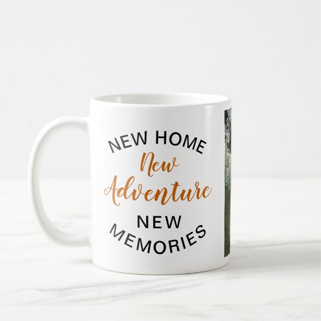 Custom House Warming New Home Add Photo Coffee Mug (Left)
