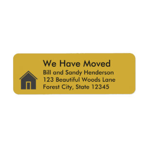Custom House We Have Moved Moving Announcement Return Address Label