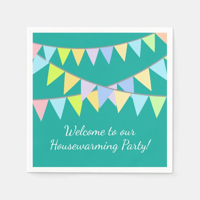 Custom housewarming party napkins for new home (Front)