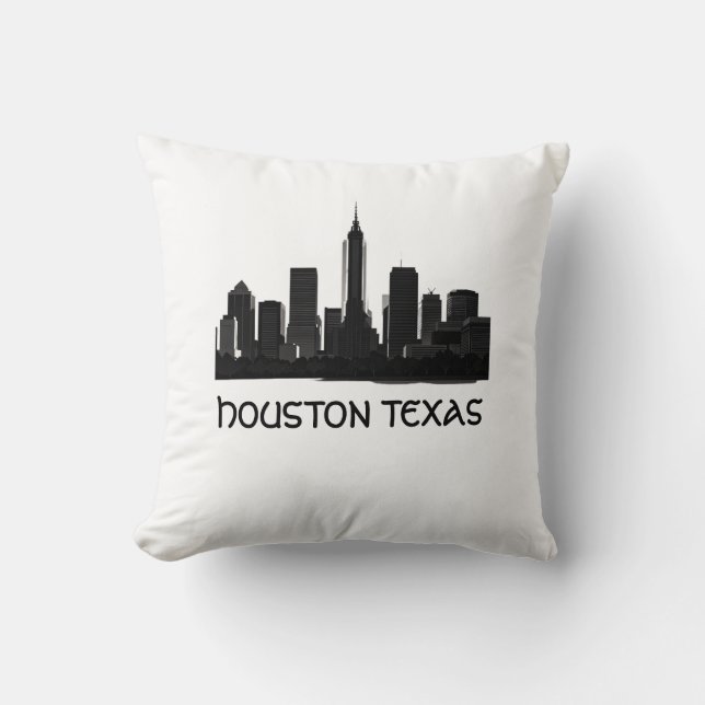 Custom Houston Texas Skyline Cushion (Front)
