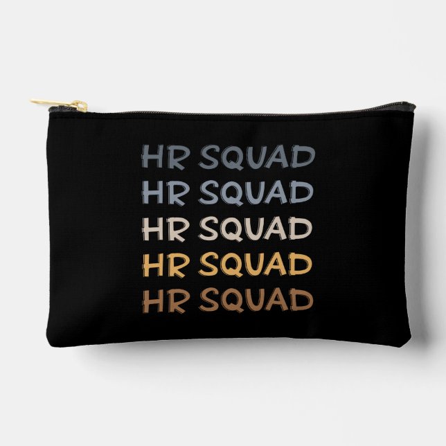 Custom HR Squad Human Resources Team Gifts Accessory Pouch (Front)