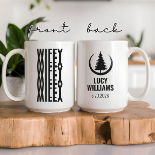 Custom Hubby & Wifey Coffee Mug Engagement Gift