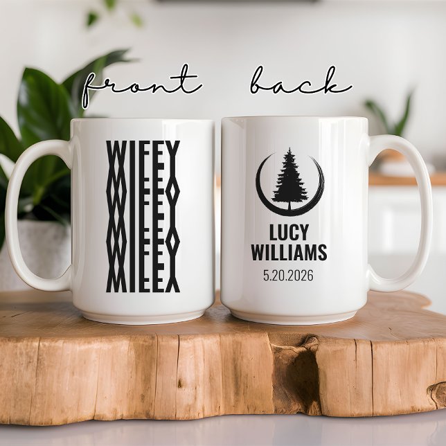 Custom Hubby & Wifey Coffee Mug | Engagement Gift (husband mug, wifey mug, hubby mug, wife mug, personalized wedding gift, custom couple mug,)