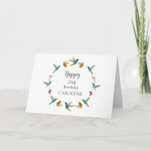 Custom Hummingbird Birthday Card