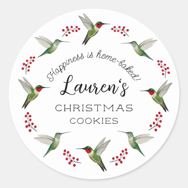 Custom Hummingbird   Classic Round Sticker (Front)