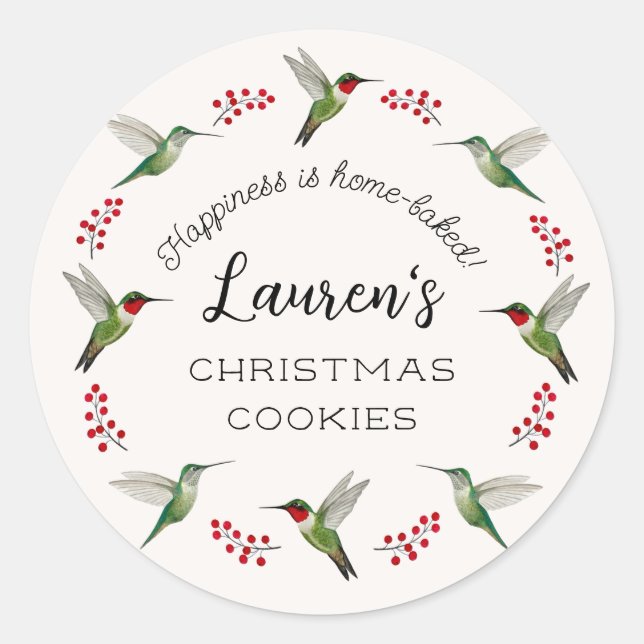 Custom Hummingbird   Classic Round Sticker (Front)