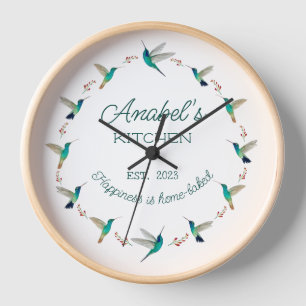 Custom Hummingbird  Clock