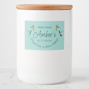 Custom Hummingbird Food Label