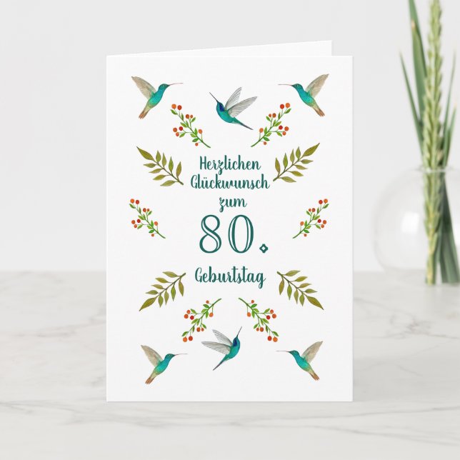 Custom Hummingbird Geburtstags Card (Front)