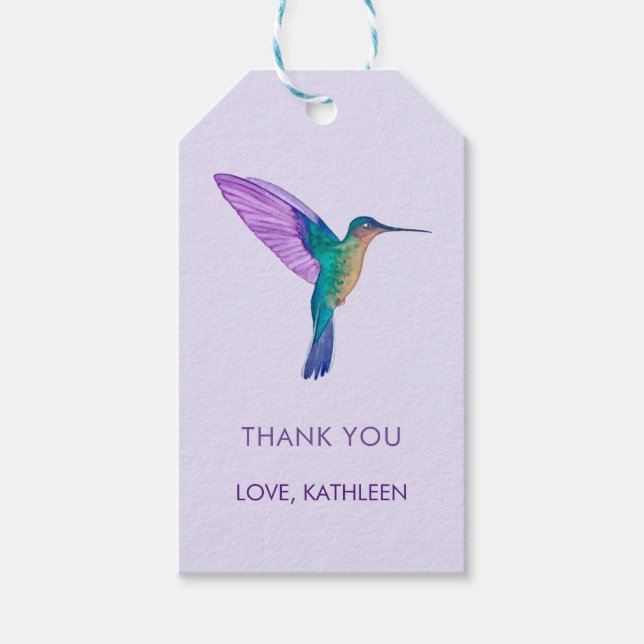 Custom Hummingbird Gift Tag (Front)