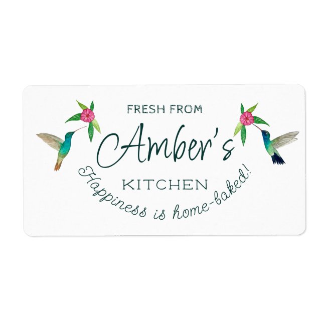 Custom Hummingbird Label (Front)