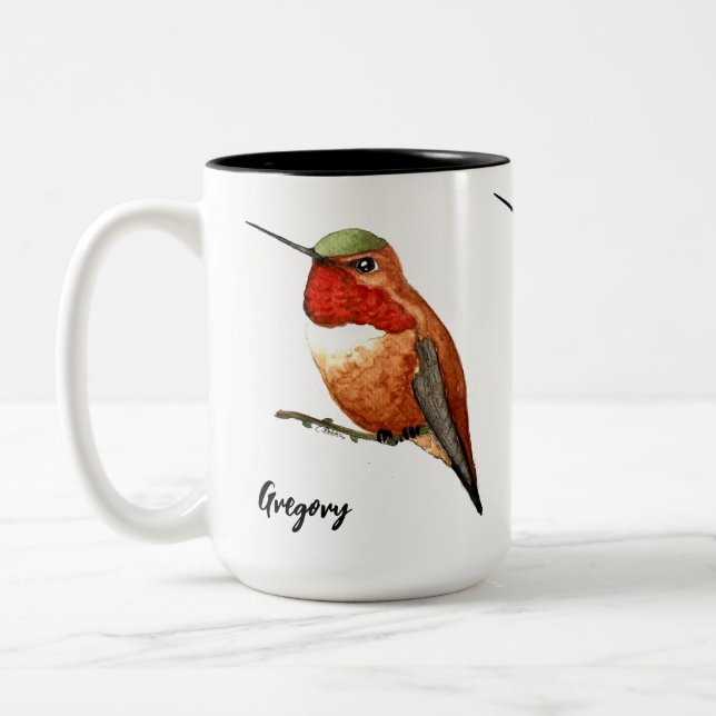 Custom Hummingbird Mug (Left)