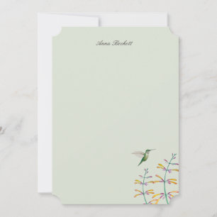 Custom Hummingbird Note Card