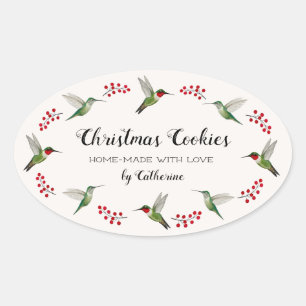 Custom Hummingbird   Oval Sticker