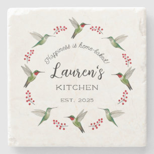 Custom Hummingbird Stone Coaster