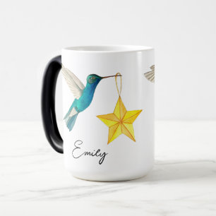 Custom Hummingbirds and Stars Two-Tone Coffee Mug