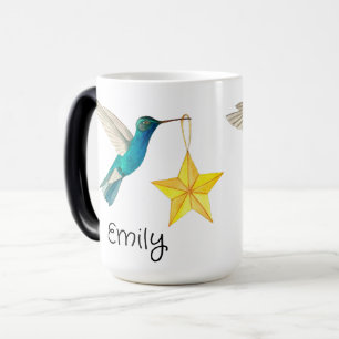 Custom Hummingbirds and Stars Two-Tone Coffee Mug