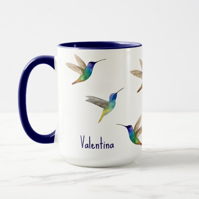 Custom Hummingbirds Mug (Left)