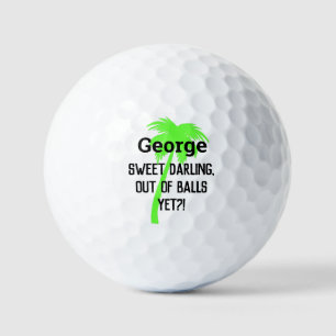 Custom humour golf personalised palm tree balls